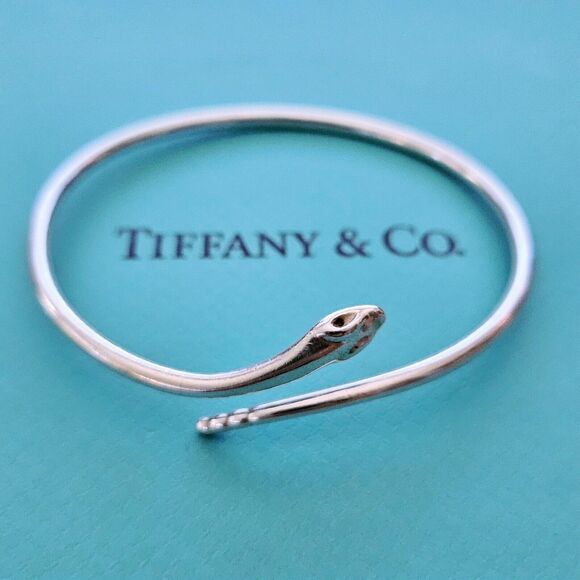 🩵SOLD🩵Vintage Tiffany & Co. Elsa Peretti Sterling Silver Snake Bracelet Bangle - Picture 5 of 6